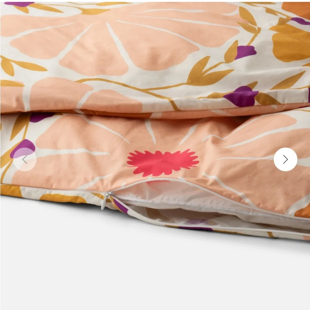 Schoolhouse Sunburst Floral F/Q Duvet Cover